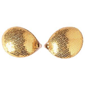 Sequin Adhesive Bra Strapless Backless Gold